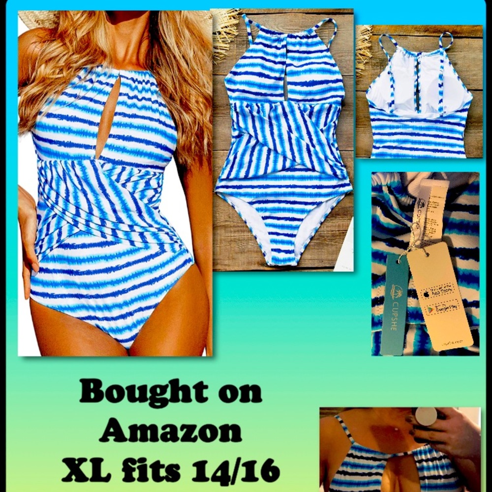 One piece watercolor swimsuit